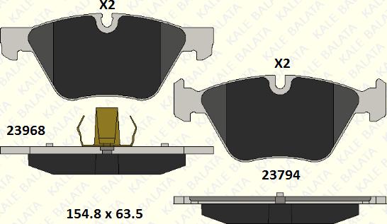 KALE 23794 203 05 - Тормозные колодки, дисковые, комплект unicars.by