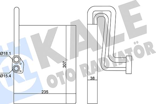 KALE OTO RADYATÖR 416950 - Испаритель, кондиционер unicars.by