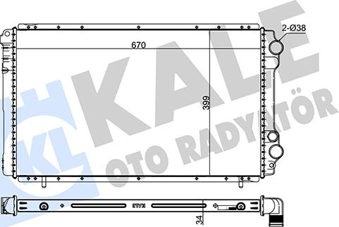 KALE OTO RADYATÖR 145700 - Радиатор, охлаждение двигателя unicars.by