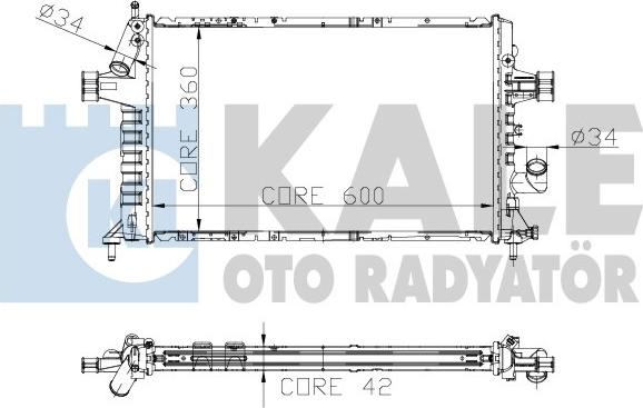 KALE OTO RADYATÖR 141300 - Радиатор, охлаждение двигателя unicars.by