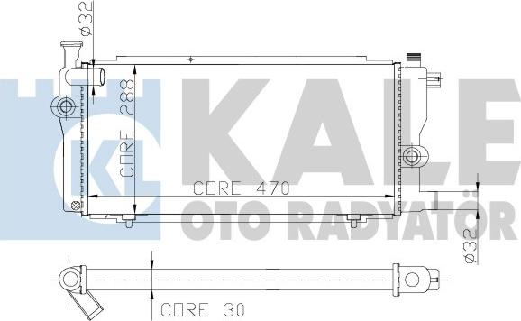 KALE OTO RADYATÖR 156800 - Радиатор, охлаждение двигателя unicars.by