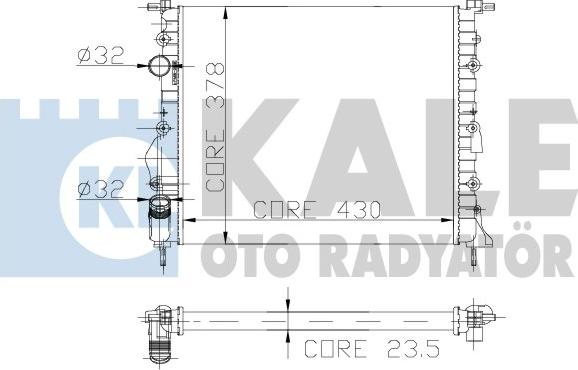 KALE OTO RADYATÖR 109400 - Радиатор, охлаждение двигателя unicars.by