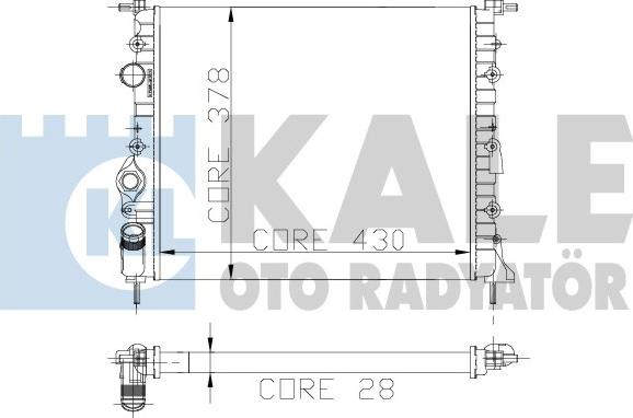 KALE OTO RADYATÖR 109300 - Радиатор, охлаждение двигателя unicars.by