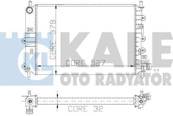 KALE OTO RADYATÖR 103400 - Радиатор, охлаждение двигателя unicars.by