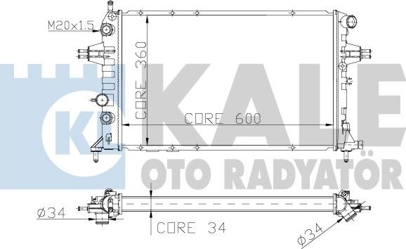 KALE OTO RADYATÖR 138300 - Радиатор, охлаждение двигателя unicars.by