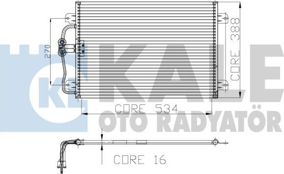 KALE OTO RADYATÖR 128100 - Конденсатор кондиционера unicars.by