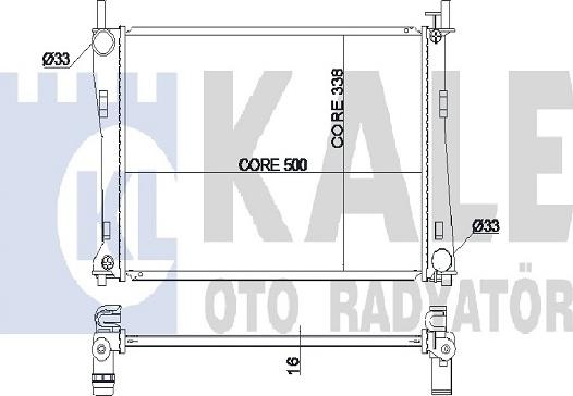 KALE OTO RADYATÖR 349600 - Радиатор, охлаждение двигателя unicars.by