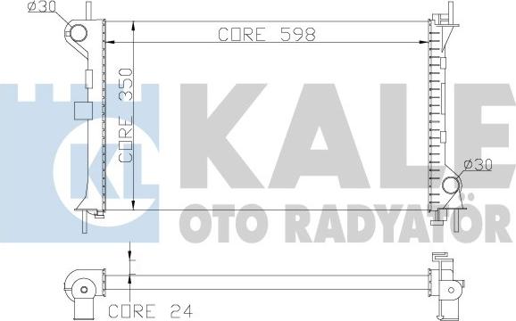 KALE OTO RADYATÖR 344165 - Радиатор, охлаждение двигателя unicars.by