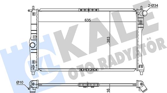 KALE OTO RADYATÖR 345895 - Радиатор, охлаждение двигателя unicars.by