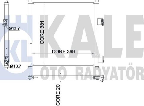 KALE OTO RADYATÖR 345225 - Конденсатор кондиционера unicars.by