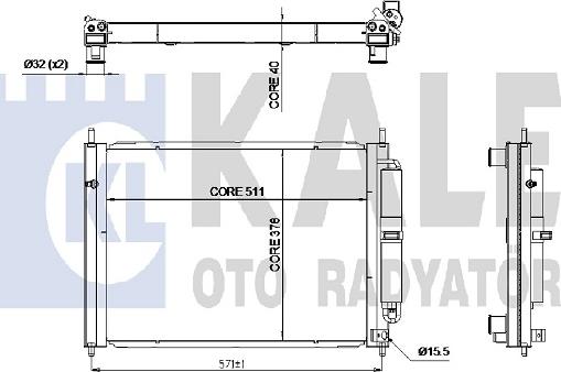 KALE OTO RADYATÖR 342580 - Модуль охлаждения unicars.by