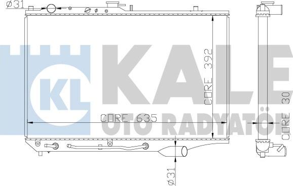 KALE OTO RADYATÖR 342005 - Радиатор, охлаждение двигателя unicars.by