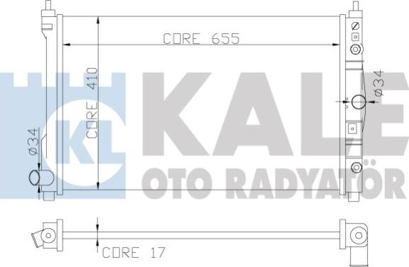 KALE OTO RADYATÖR 342255 - Радиатор, охлаждение двигателя unicars.by