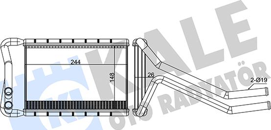 KALE OTO RADYATÖR 347365 - Теплообменник, отопление салона unicars.by