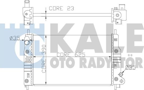 KALE OTO RADYATÖR 355900 - Радиатор, охлаждение двигателя unicars.by