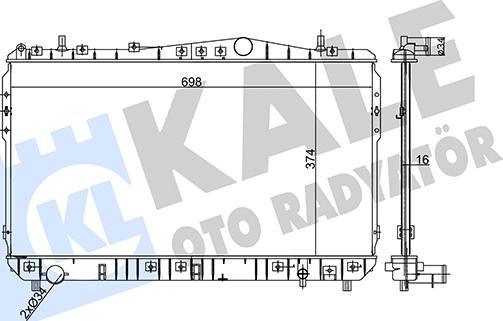 KALE OTO RADYATÖR 356255 - Радиатор, охлаждение двигателя unicars.by