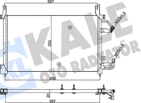 KALE OTO RADYATÖR 350555 - Конденсатор кондиционера unicars.by