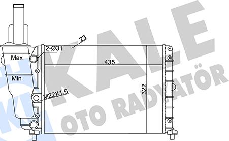 KALE OTO RADYATÖR 351840 - Радиатор, охлаждение двигателя unicars.by