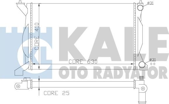 KALE OTO RADYATÖR 353700 - Радиатор, охлаждение двигателя unicars.by