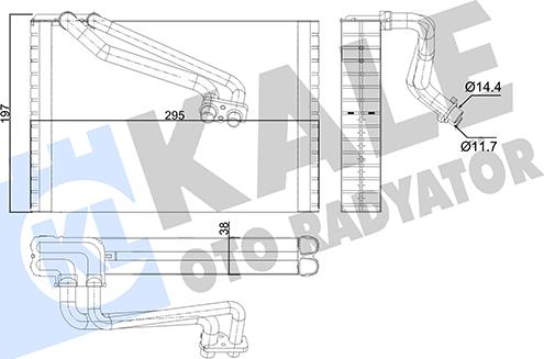 KALE OTO RADYATÖR 352975 - Испаритель, кондиционер unicars.by