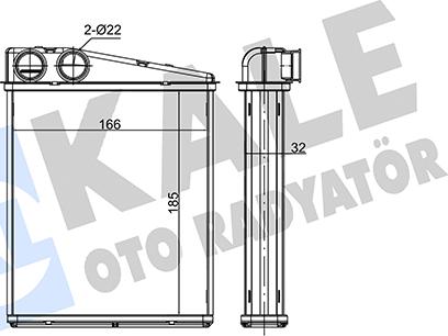 KALE OTO RADYATÖR 352125 - Теплообменник, отопление салона unicars.by