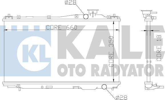 KALE OTO RADYATÖR 357000 - Радиатор, охлаждение двигателя unicars.by