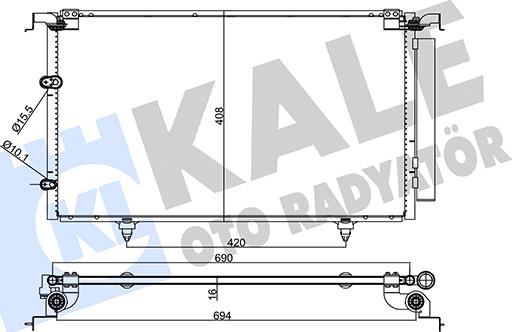 KALE OTO RADYATÖR 357705 - Конденсатор кондиционера unicars.by