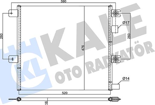 KALE OTO RADYATÖR 360140 - Конденсатор кондиционера unicars.by