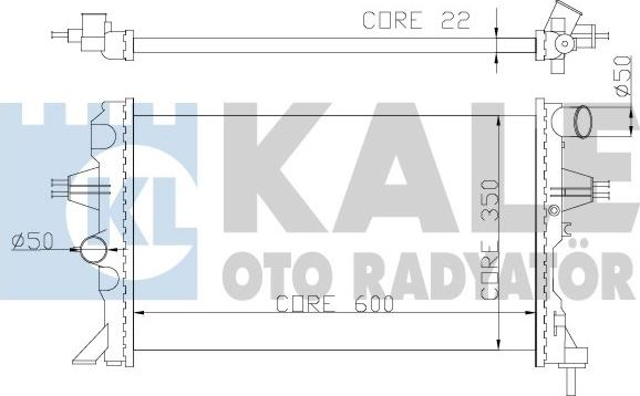 KALE OTO RADYATÖR 363500 - Радиатор, охлаждение двигателя unicars.by