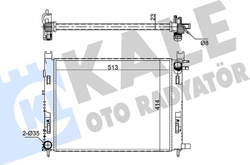 KALE OTO RADYATÖR 363120 - Радиатор, охлаждение двигателя unicars.by