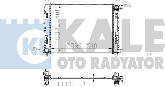 KALE OTO RADYATÖR 305900 - Радиатор, охлаждение двигателя unicars.by