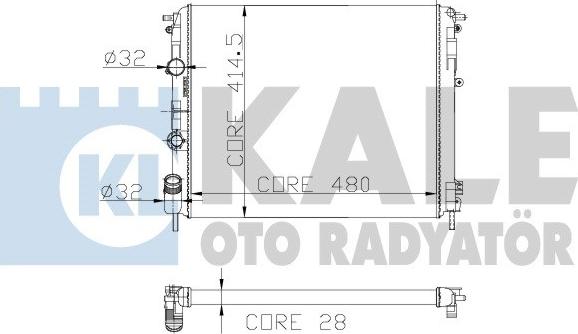 KALE OTO RADYATÖR 205700 - Радиатор, охлаждение двигателя unicars.by