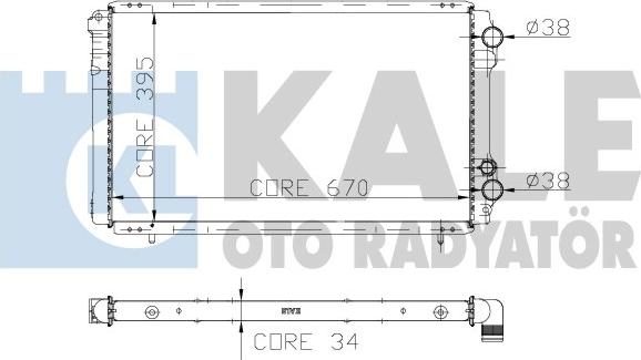 KALE OTO RADYATÖR 208800 - Радиатор, охлаждение двигателя unicars.by