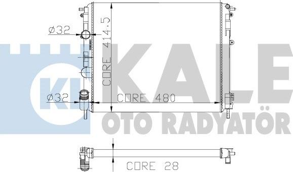 KALE OTO RADYATÖR 207100 - Радиатор, охлаждение двигателя unicars.by