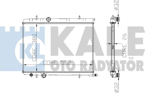 KALE OTO RADYATÖR 225200 - Радиатор, охлаждение двигателя unicars.by