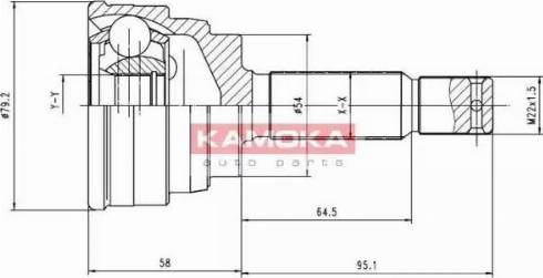 Kamoka 6916 - Шарнирный комплект, ШРУС, приводной вал unicars.by