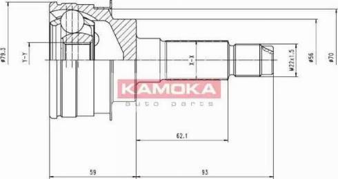 Kamoka 6478 - Шарнирный комплект, ШРУС, приводной вал unicars.by