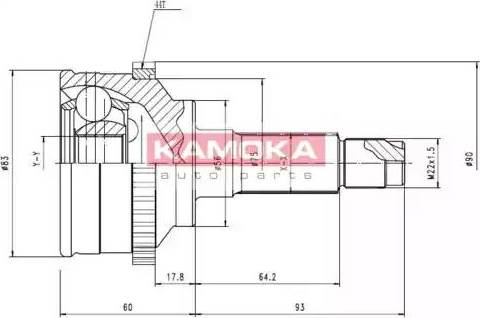 Kamoka 6598 - Шарнирный комплект, ШРУС, приводной вал unicars.by