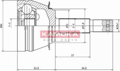 Kamoka 6544 - Шарнирный комплект, ШРУС, приводной вал unicars.by