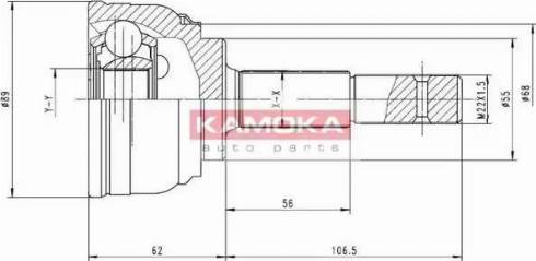 Kamoka 6540 - Шарнирный комплект, ШРУС, приводной вал unicars.by