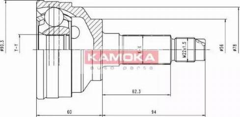 Kamoka 6558 - Шарнирный комплект, ШРУС, приводной вал unicars.by