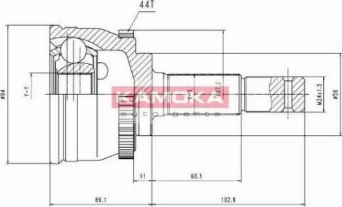 Kamoka 6539 - Шарнирный комплект, ШРУС, приводной вал unicars.by