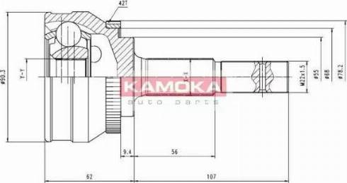 Kamoka 6538 - Шарнирный комплект, ШРУС, приводной вал unicars.by