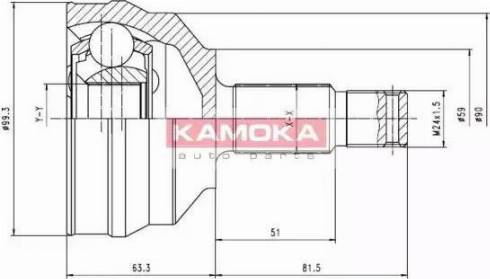 Kamoka 6698 - Шарнирный комплект, ШРУС, приводной вал unicars.by