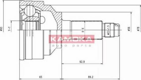 Kamoka 6644 - Шарнирный комплект, ШРУС, приводной вал unicars.by