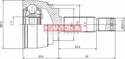 Kamoka 6620 - Шарнирный комплект, ШРУС, приводной вал unicars.by