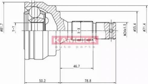 Kamoka 6670 - Шарнирный комплект, ШРУС, приводной вал unicars.by