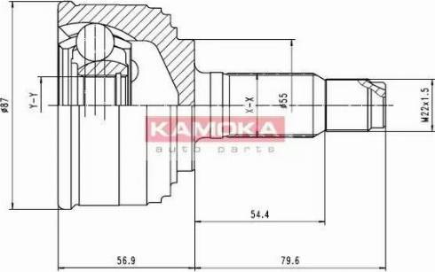 Kamoka 6000 - Шарнирный комплект, ШРУС, приводной вал unicars.by