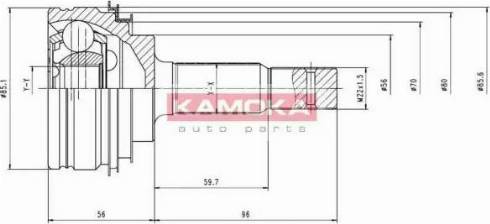 Kamoka 6100 - Шарнирный комплект, ШРУС, приводной вал unicars.by