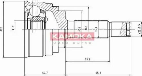 Kamoka 6832 - Шарнирный комплект, ШРУС, приводной вал unicars.by